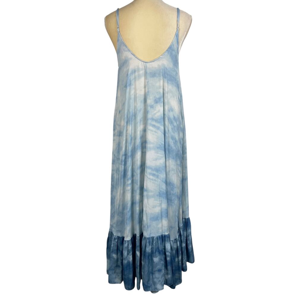 Free People Full On Maxi Slip Dress in Sea Combo XS Beachy Resort Vacation Boho - Picture 10 of 13